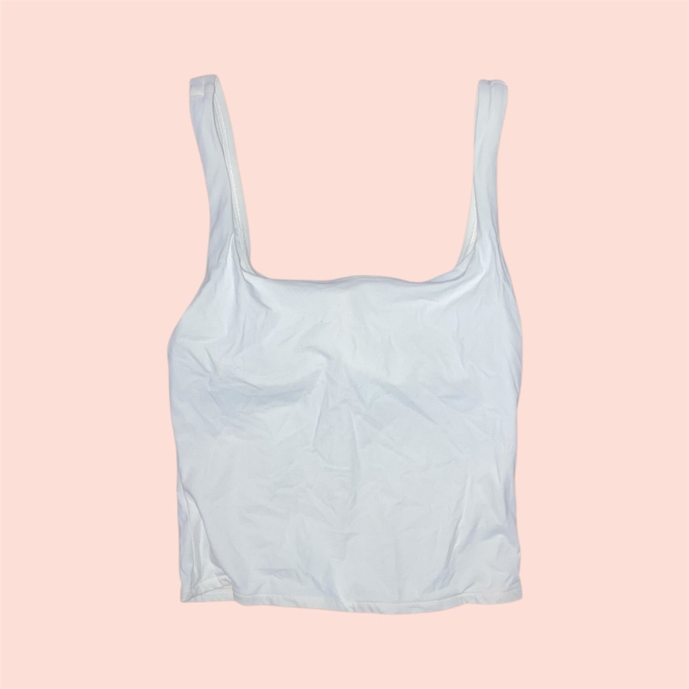White Cropped Tank Top